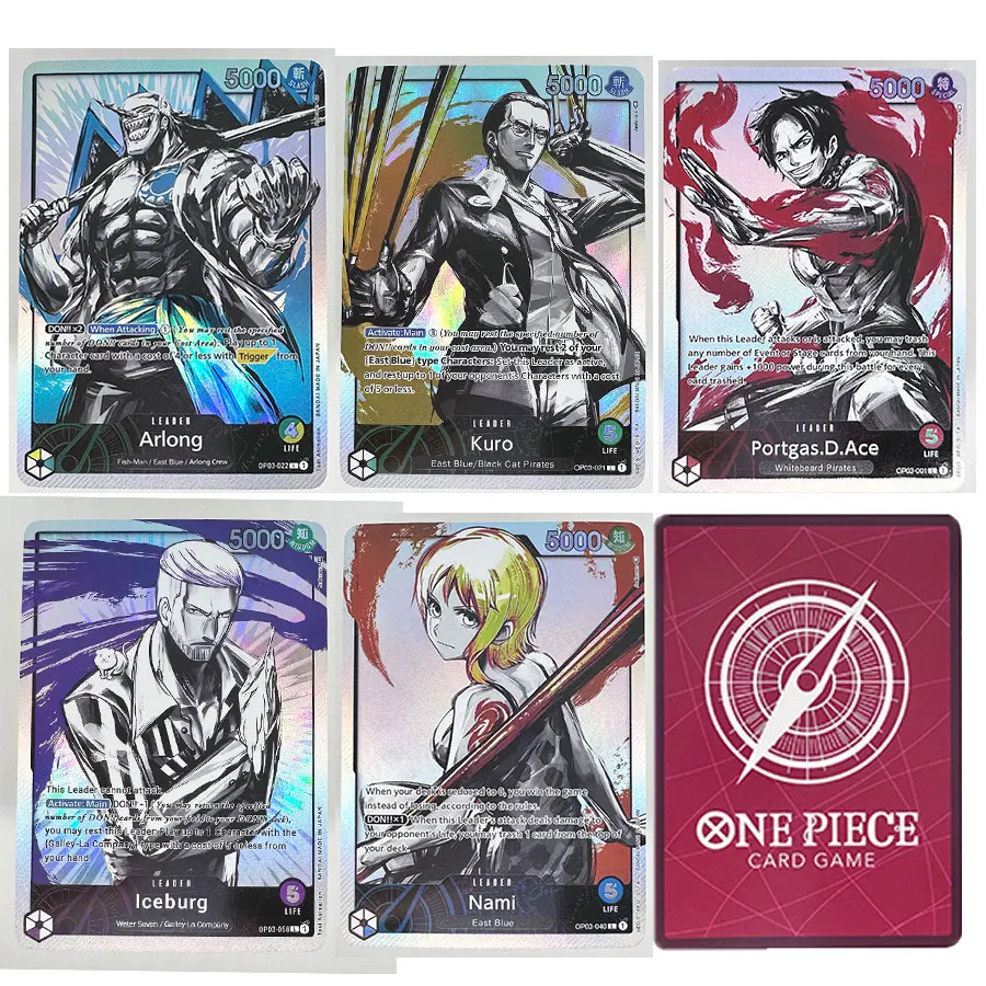 One Piece OP03 TCG Rare Leader Cards Alternate Art Katakuri Ace Kuro Arlong Nami Iceburg Rob Lucci Big Mom Anime Collectible