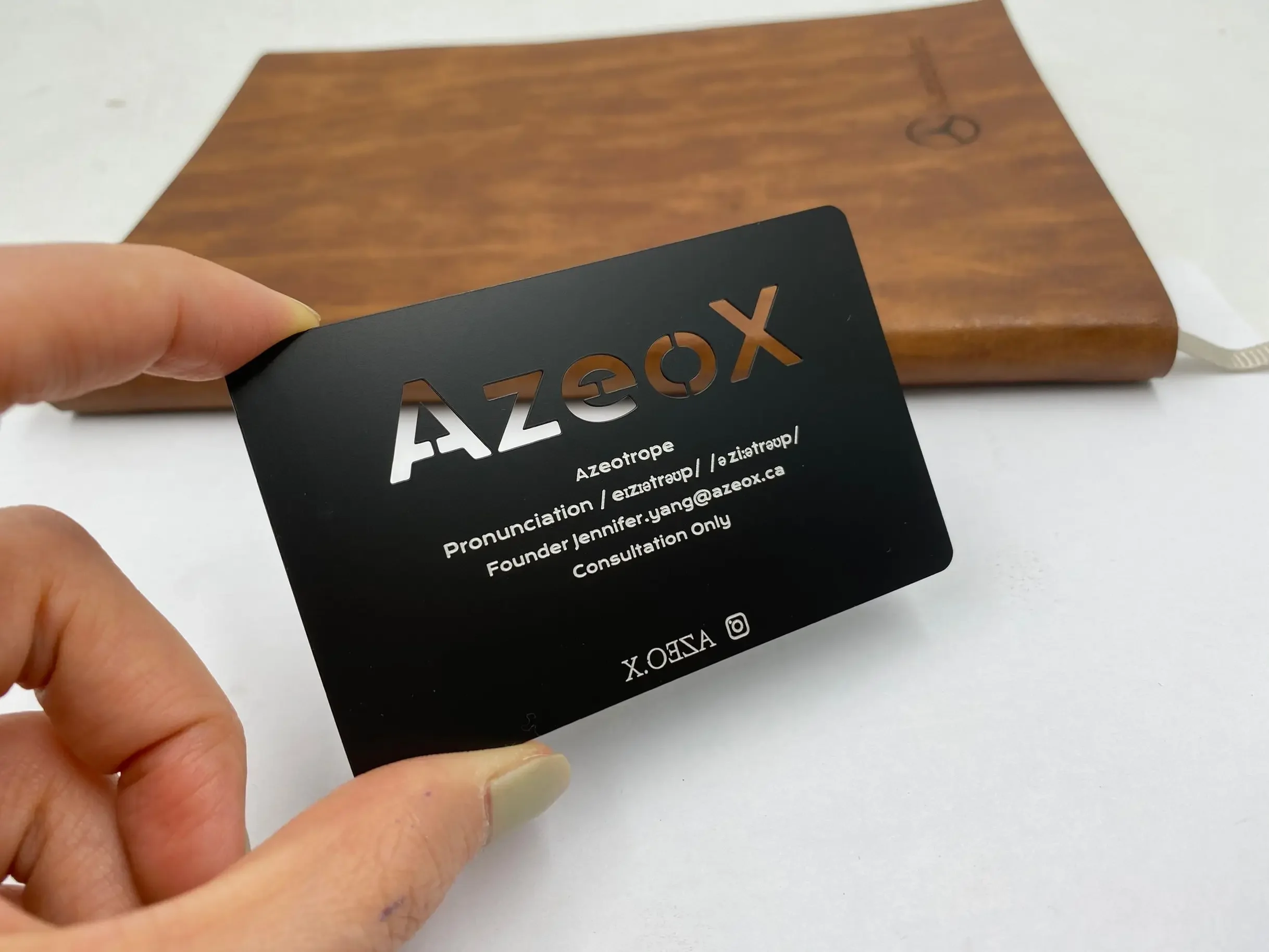 Tarjeta de visita de metal DU