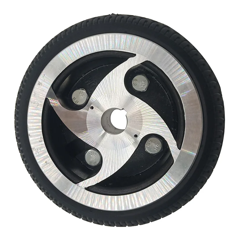 NEW 165x55 solid tire with wheel hub keyway, not afraid of punctures, used for lawn drilling/weeding machines