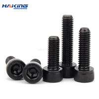 10pcs M2.5 M3 M4 M5 M6 M8 Grade 12.9 Black Hexagon Hex Socket Allen Head Cap Screw Din912 Allen Bolt Screw L=5-50mm