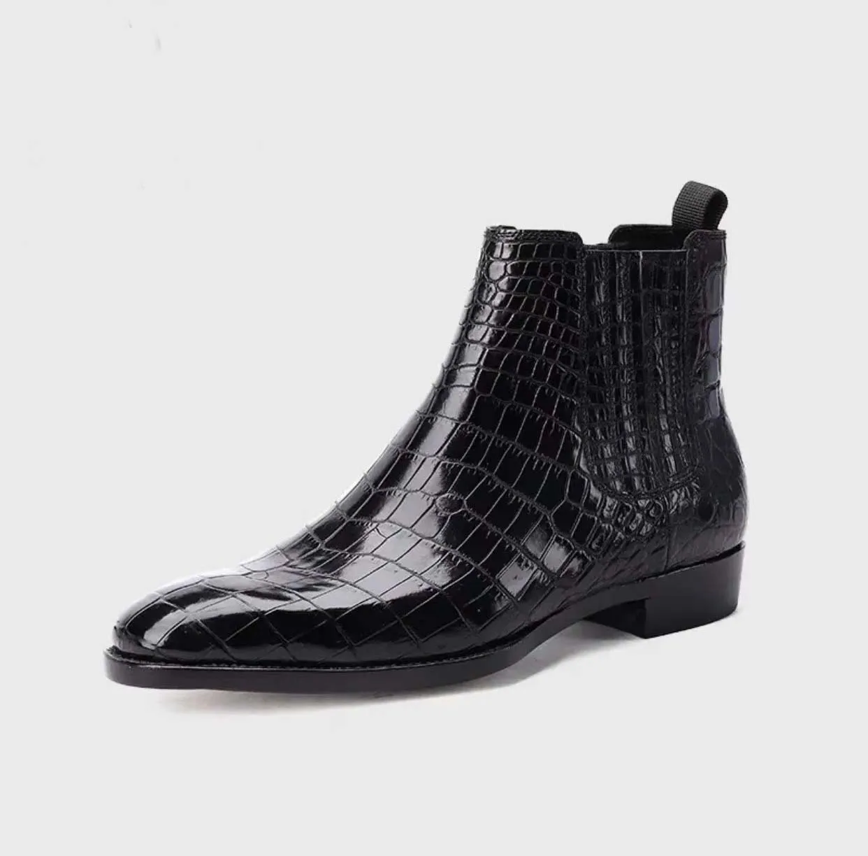 shenzhuangsanbao new arrival men crocodile leather boots male crocodile leather shoes men boots