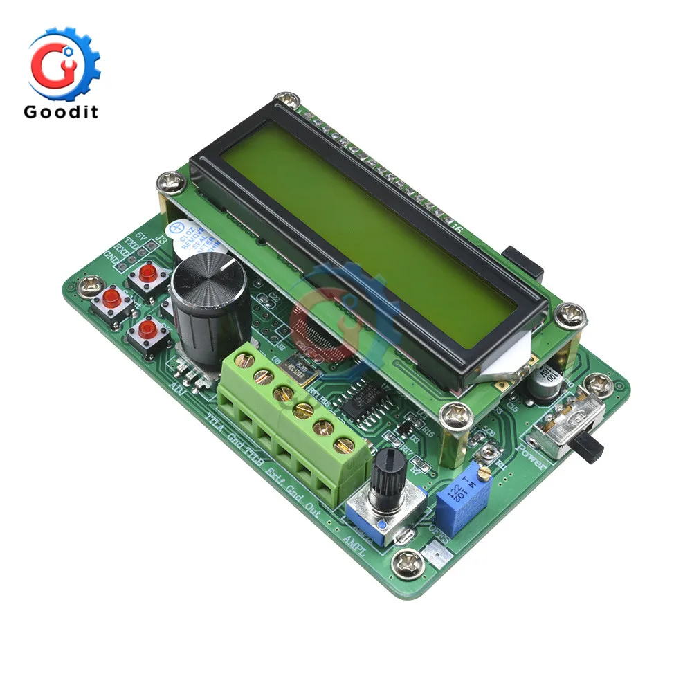 0.01Hz - 5MHz DDS Function Signal Generator Module 1602 LCD Display Sine Triangle Square Wave TTL Output Storage Recall Counter