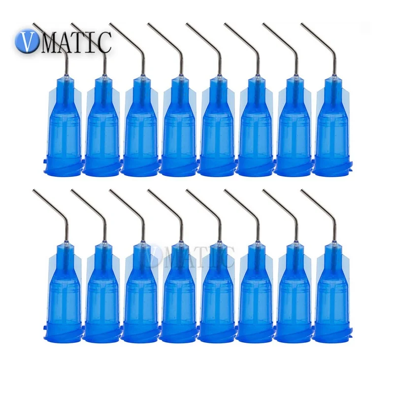 Gratis Verzending 100Pcs 22G 0.5 ''Tube 45 Graden Bocht Gebogen Lijm Doseren Rvs Dispenser Naald Tips 1/2 Inch