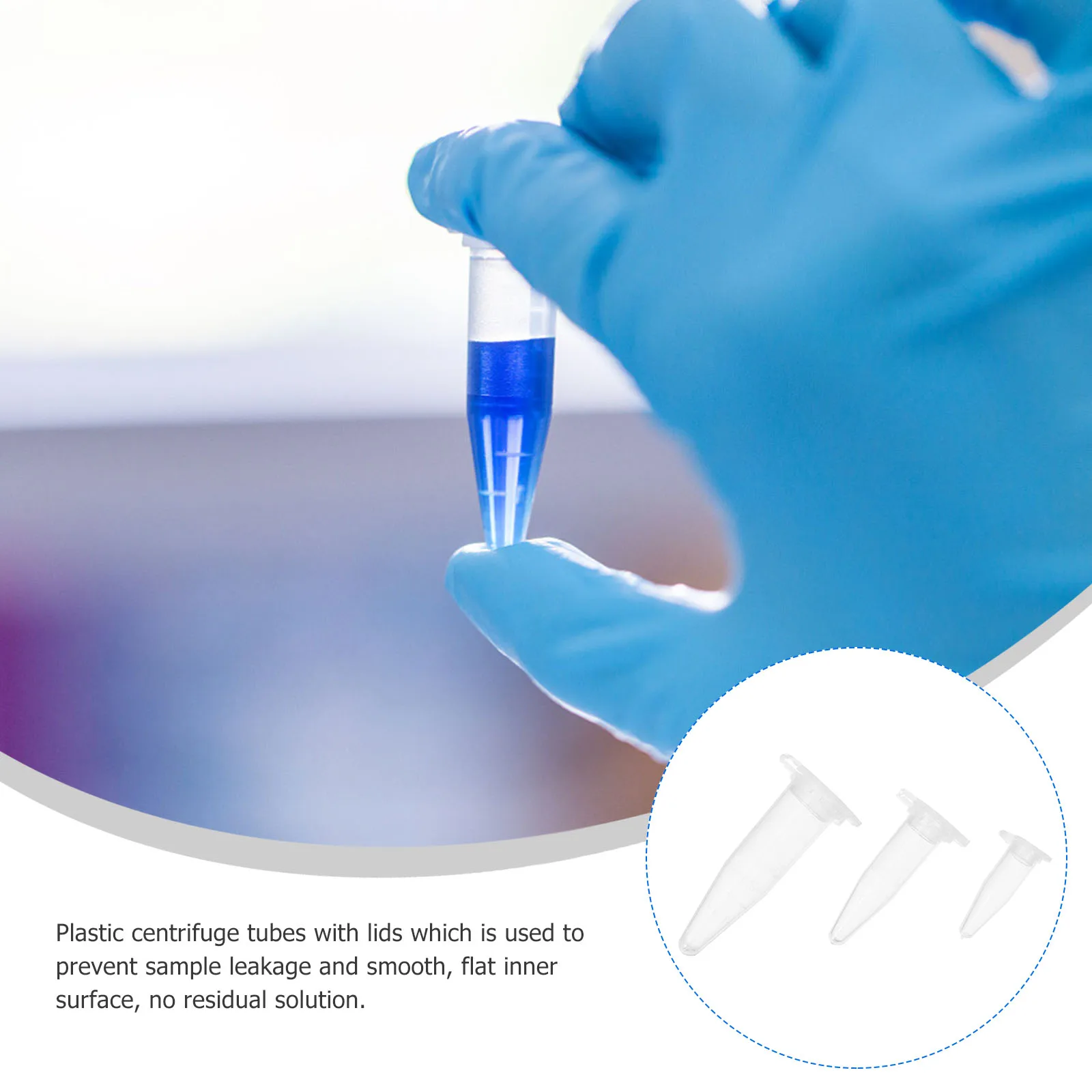 

2500pcs Tubes Seed Bottles Laboratory Sample Vials Plastic Test Tubes Leakproof Graduated Conical Bottles