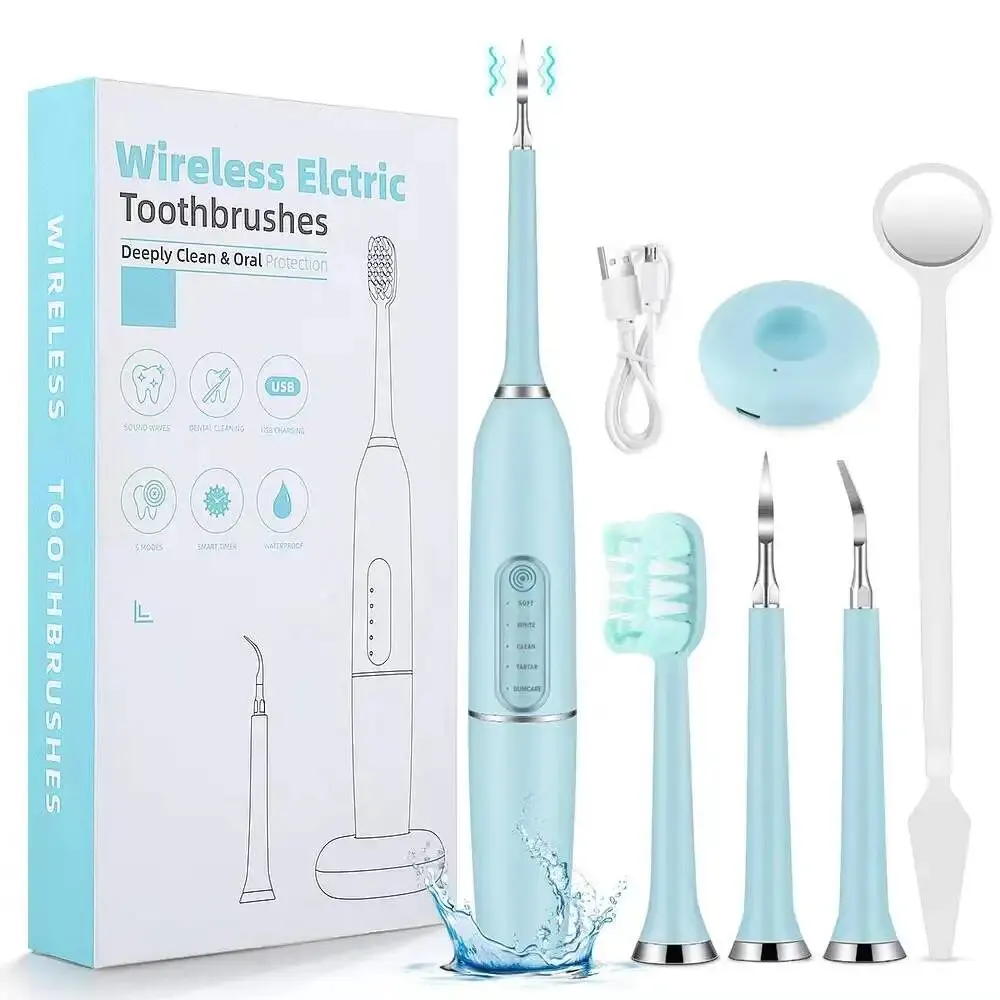 

Toothbrush 5 Gear Modes Wireless Plaque Dental Organic Teeth Whitening Kit Calculus Scaler Dental Mirror Teeth