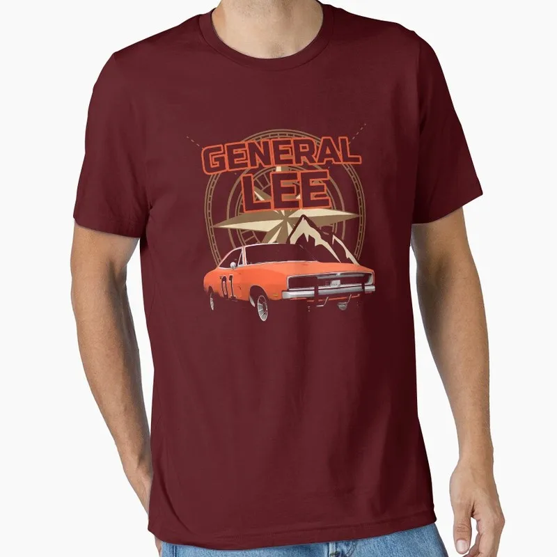 Retro Dukes of Hazzard Vintage Hazzard County Racing Graphic T-Shirt General Lee 01 Muscle Car Tee Classic 80s TV Fan Gift Tops