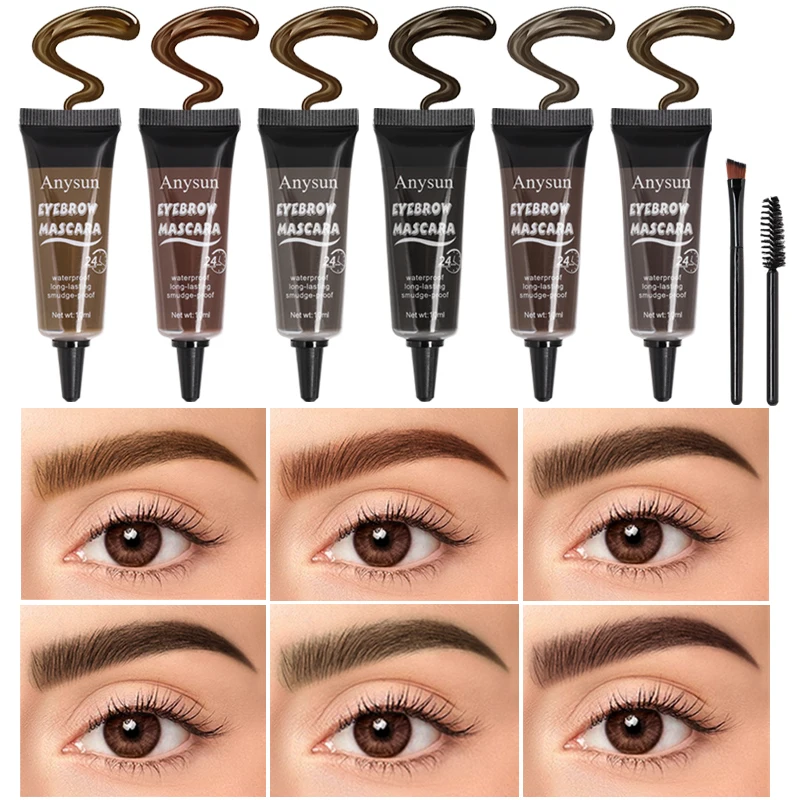 Durable Color Rendering Eyebrow Cream, Waterproof and Easy to Apply, Shaping Natural Wild Eyebrows