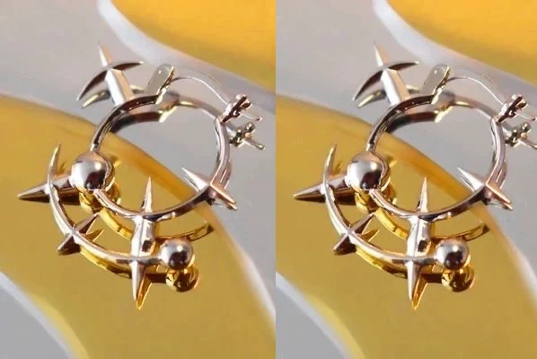 Fashion Zinc Alloy Hollow Thorn Earrings for Women Punk Gothic Ear Clips Vintage Retro Statemen