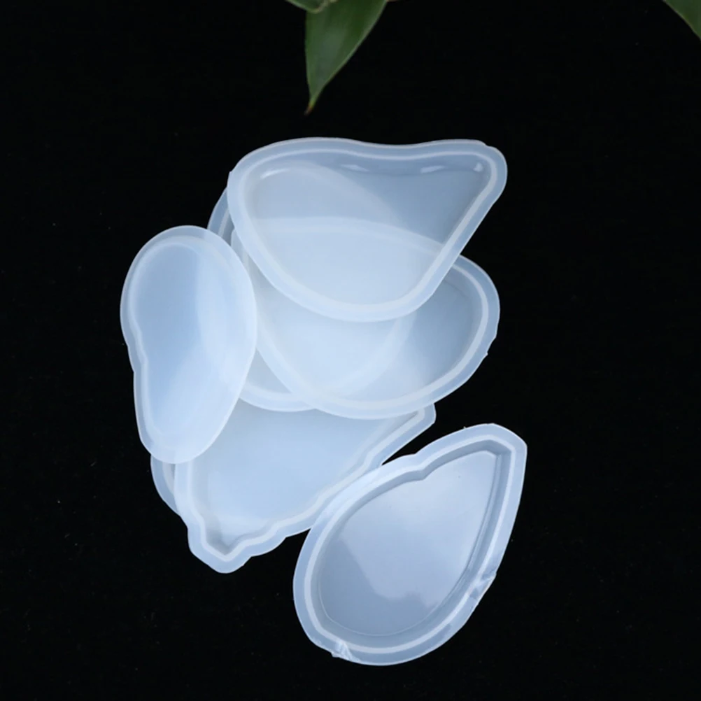 

7PCS Epoxy Silicone Jewelry DIY Pendant Mold UV Resin Crafts Reusable Mini Hanging Tag Molds for Necklace EarringsBracket