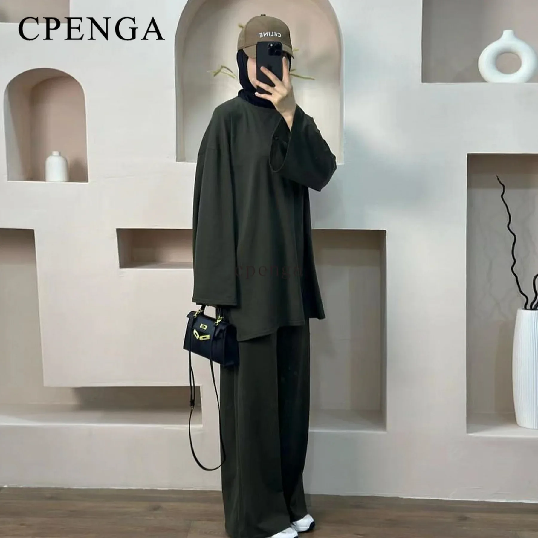 Ensemble Deux Pièces pour Femme Musulmane, Tenue Islamique, Modeste, Arabie Saoudite, Vacances, Automne, Turquie, 2024