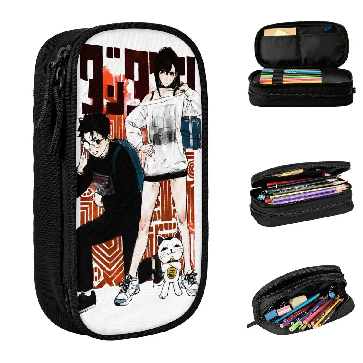

Cute Dandadan Momo Okarun Pencil Cases Pencilcases Pen for Girl Boy Big Capacity Bags Office Gifts Stationery