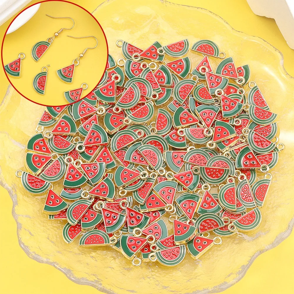 2/7/14pcs Multi-color Watermelon Shaped Pendant, Used for DIY Beach Vacation Bracelets,necklaces,earrings,decorative Accessories