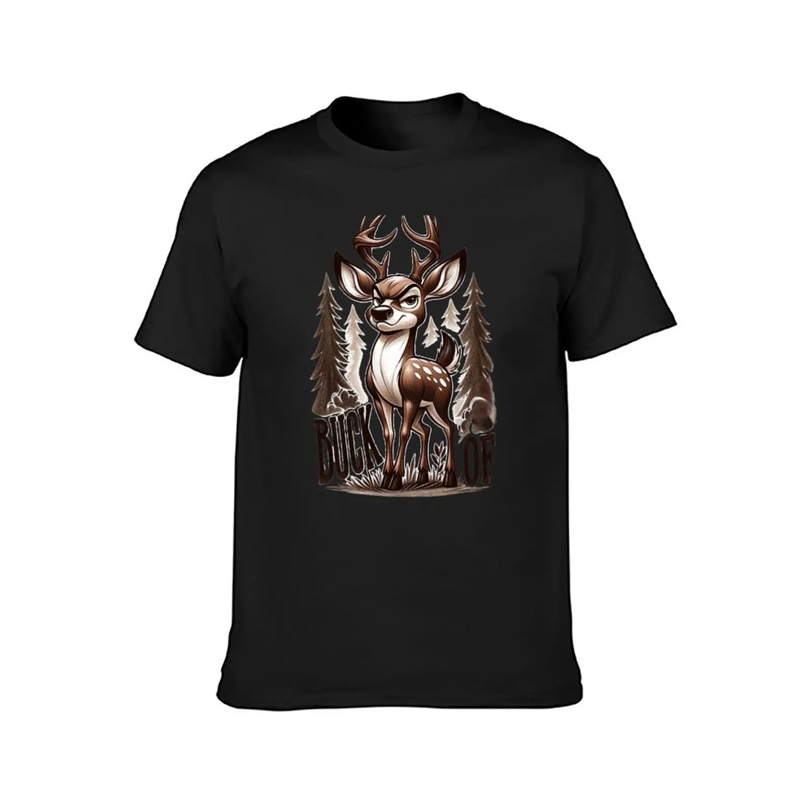 Forest Monarch - Majestic Buck Illustration T-Shirt quick drying cute tops plus size tops new edition tshirts for men