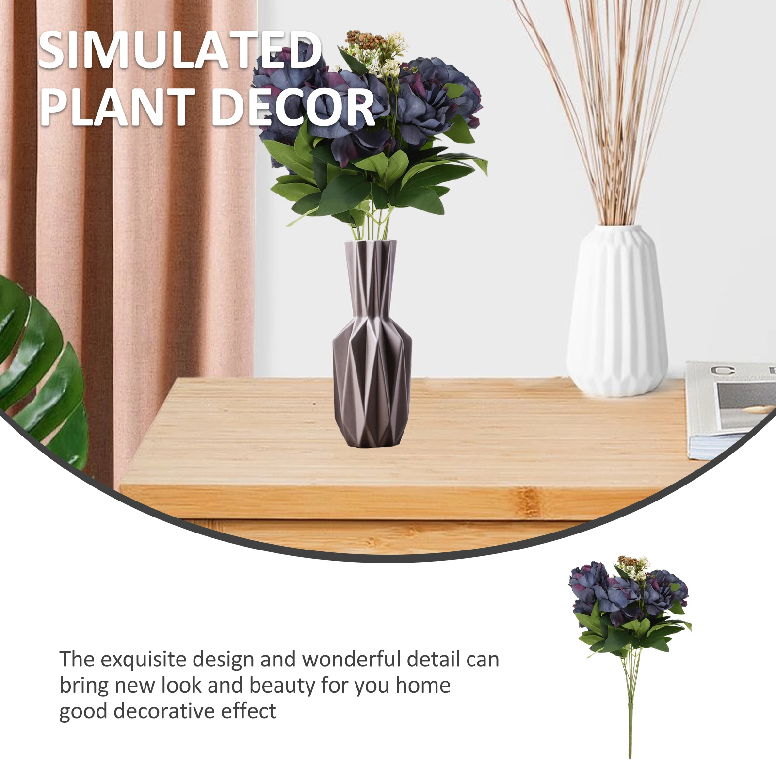 

Artificial Peony Flower Silk Fake Plant Decor Decorations Party Wedding Banquet Simulation Flowers Home Garden Accessories