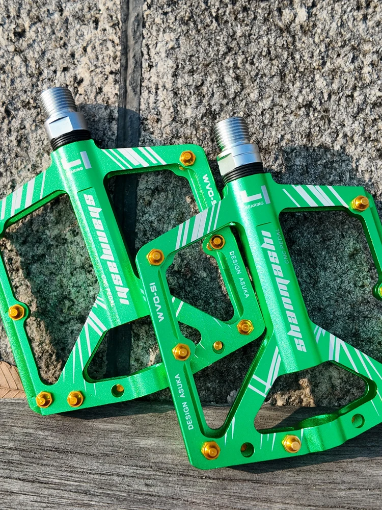 AliExpress SHANMASHI S1 Bicycle Pedals Sealed 4 Bearing CNC Nonslip Pedal Mountain Road Bike Cycling Alloy MTB Pedal Bicycles Accessories