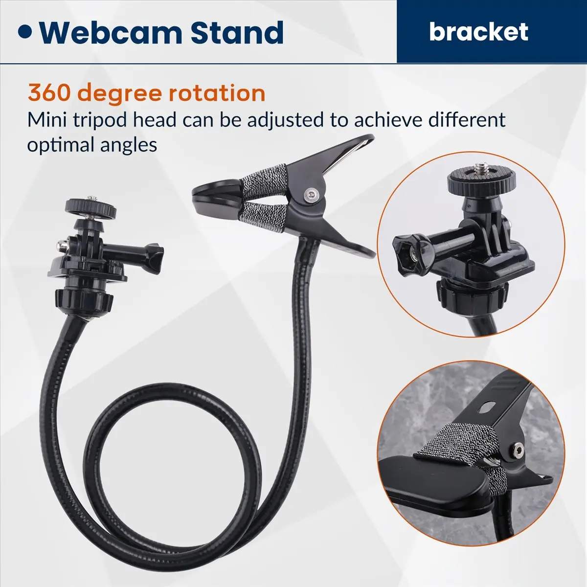 Accesorios de PC de alta calidad en stock: Soporte para cámara web de 25 pulgadas para Logitech Webcam C930E, C930, C920, C922X