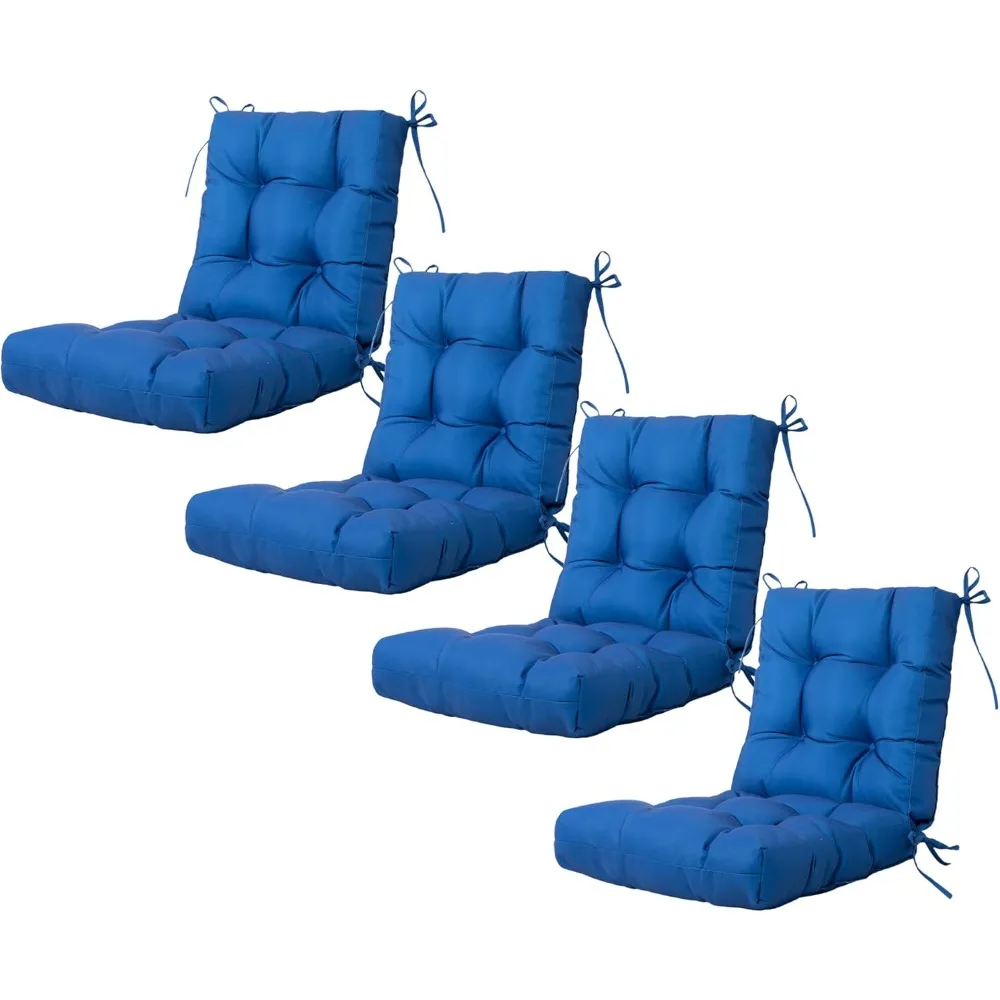 

Подушка для уличного стула сиденья/задняя, набор из 4 подушек для патио со стяжкой, замена тафтинговой мебели для патио, 20x20x4 дюймов, 4 c