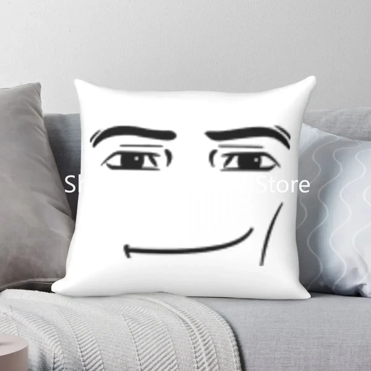 Man Face Pillow Cover Game Soft Pillow Case Cushion Cover Cute Funny Graphic Pillowcases For Living Room Chair