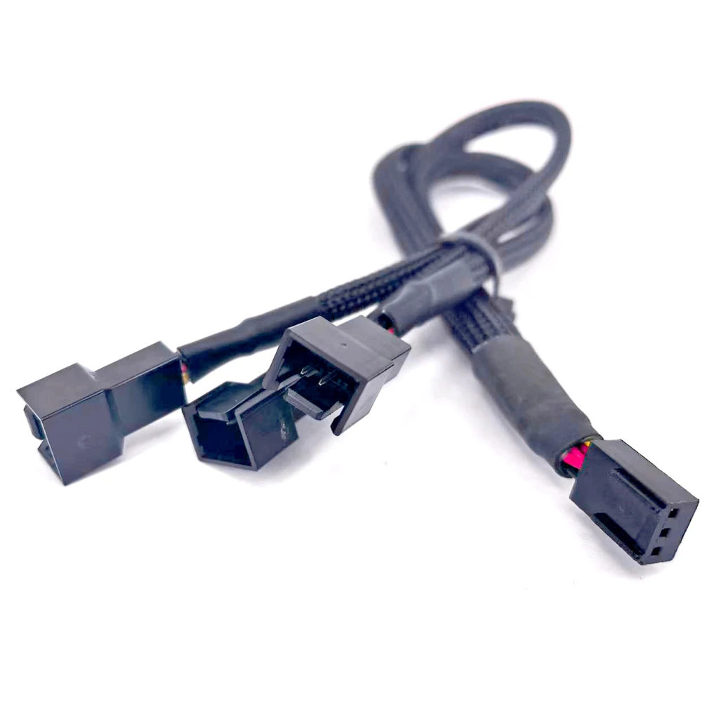Ventilador 3 pines 12V - Cable PWM 1-4 vías y divisor Y - 22AWG PC - imagen 3