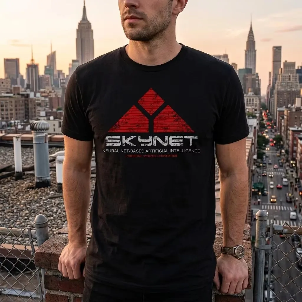 Distressed Rare Skynet Cyberdyne Systems - 80's Sci-fi Movie Retro T-shirt Unisex Cotton Breathable T-shirt Streetwear Y2K