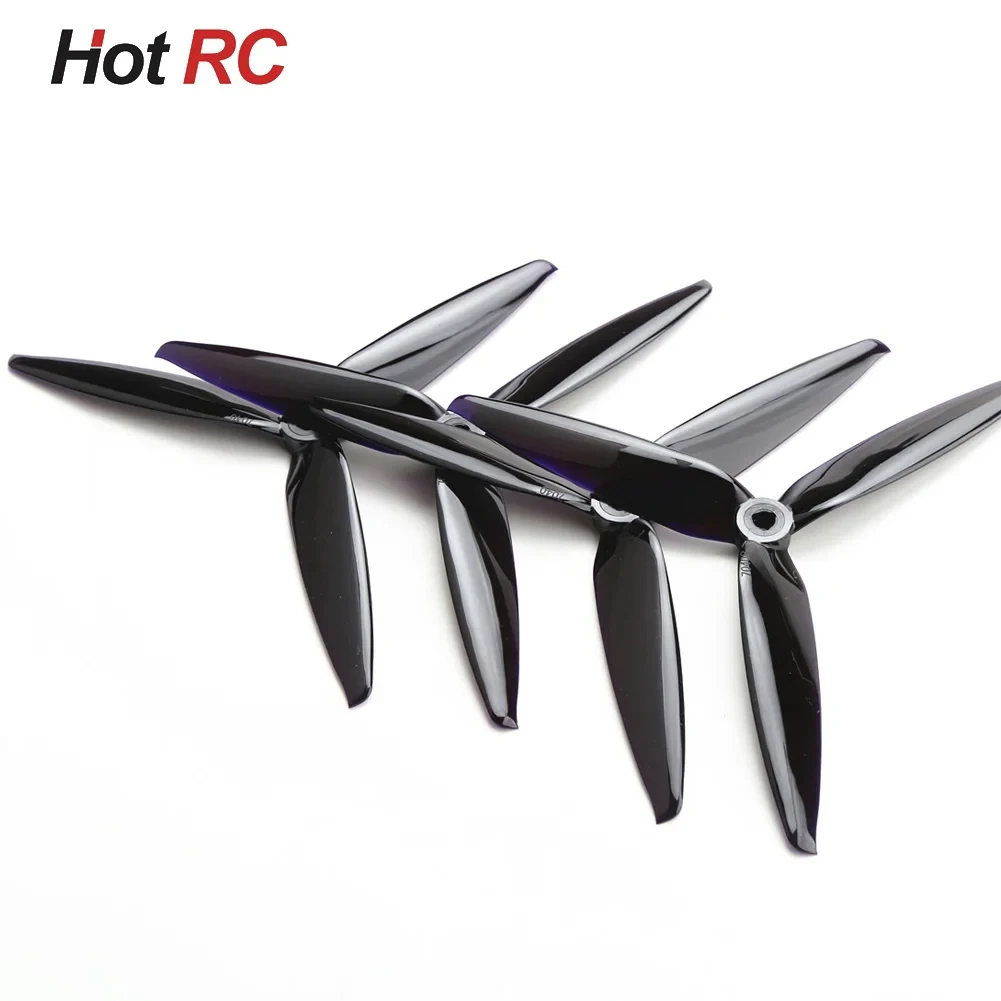 2Pair Tracker 7X4X3 7040 7inch 3 blade/tri-blade Propeller Light Grey (CW+CCW) Poly Carbonate for 7inch 8inch FPV Drone RC Model