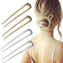 4pcs Hair Clips Metal Vintage Hair Sticks French Hair Pin Hairstyle Chignon for Women