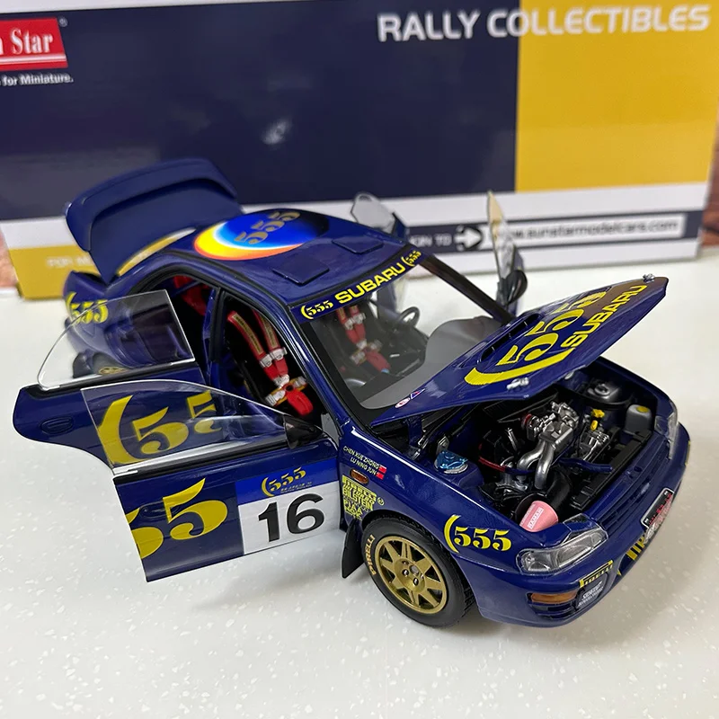 SunSatr 1:18 Subaru Impreza Impreza McRae 1995WRC Rally Alloy car model Collection gift