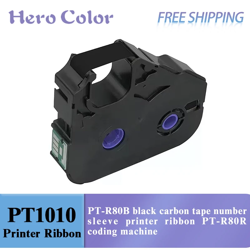 5/10/20/30/40PK P800/PT1010 line printer ribbon PT-R80B black carbon tape number sleeve printer ribbon PT-R80R coding machine