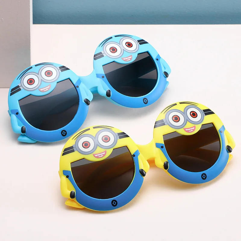 New Despicable Me Minions Animation Peripheral Cartoon Children's Sunglasses Personalized Kawaii Polarized Sunglasses Wholesale