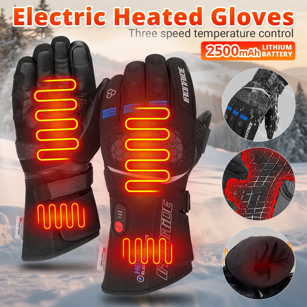 

New Motorcycle Heating Gloves Waterproof Ski Self Heating Gloves Men Women Winter Moto Heating Thermal Gloves