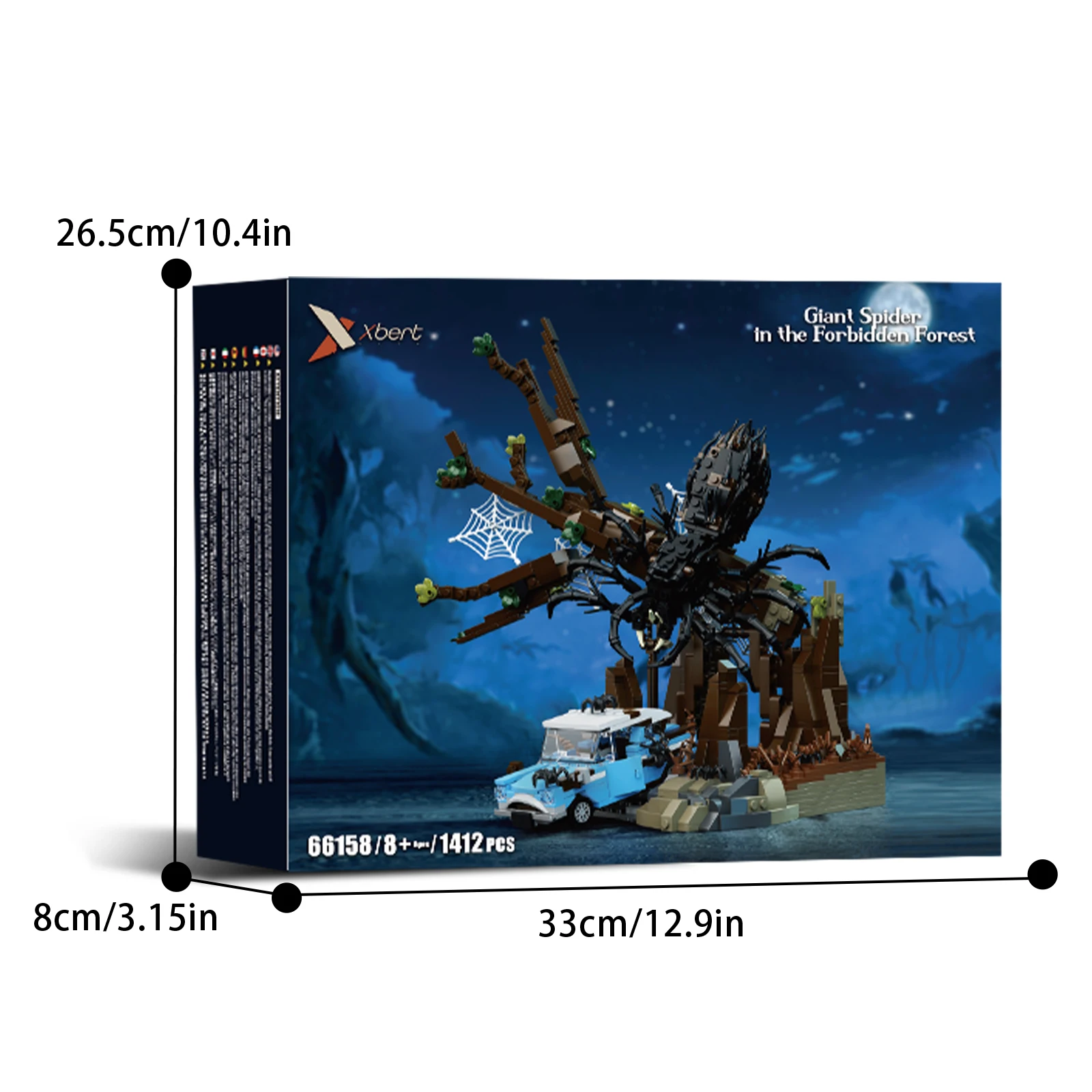 

Giant Spider Nest Scene Model Building Blocks Kit Assembled MOC Bricks Kid Creative DIY Toy Halloween Gift 66158 1412PCS