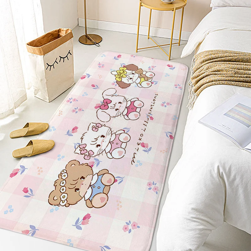 Rug for Kids Bedroom M-Mikkos Cute Bathroom Kitchen Mat Funny Doormat Entrance Door Living Room Floor Carpet Anti Slip Home