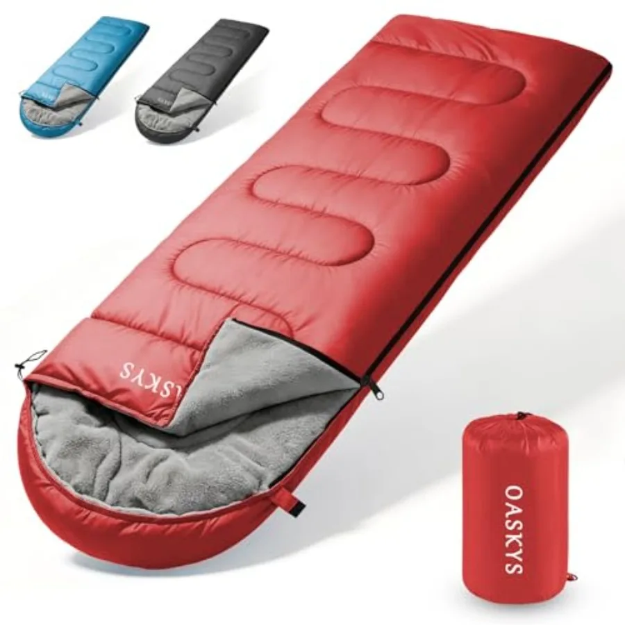 

Camping Sleeping Bag Warm and Cool Weather Summer Spring Fall Lightweight Waterproof for Adults Camping Gear Equipment, Traveli