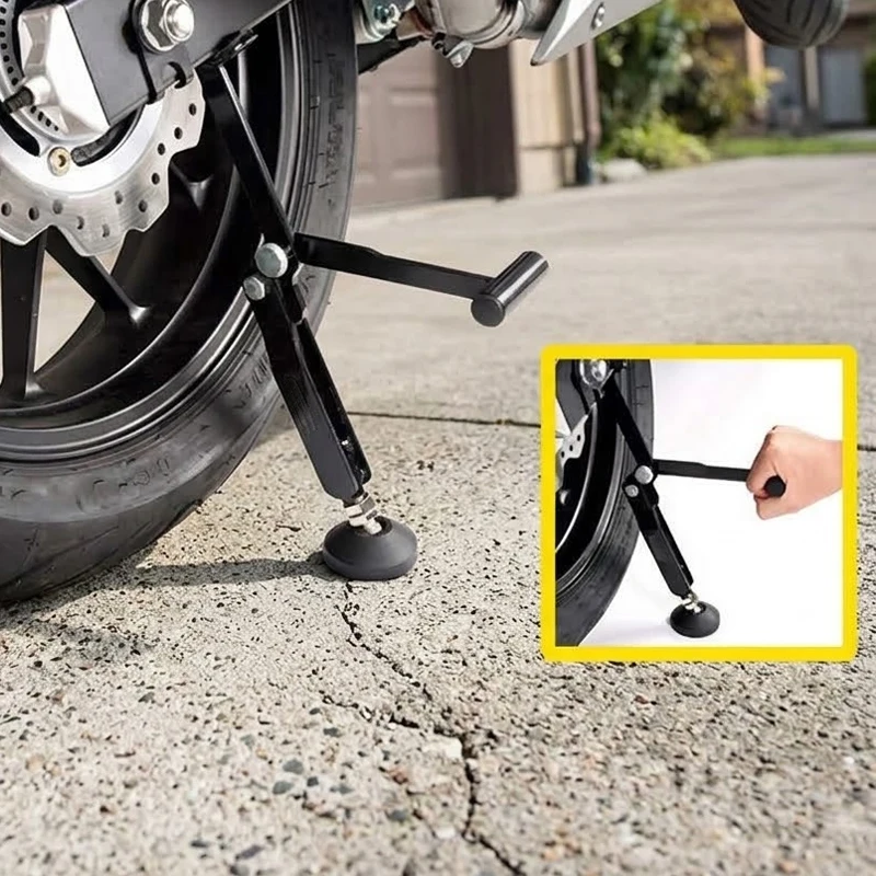 Motorcycle Wheel Lift Stand Labor Saving Portable Swingarm Lifter Foldable Jack Frame For Chain Cleaning Maintenance
