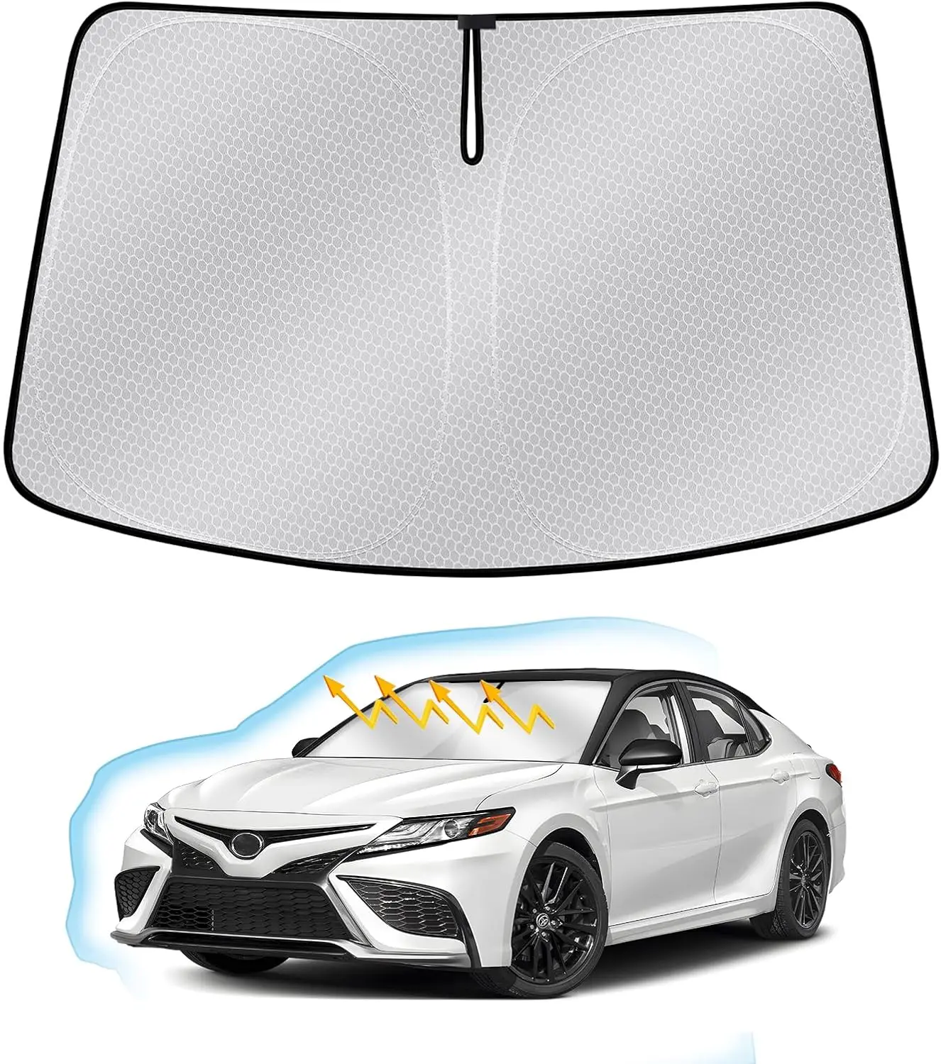 

Солнцезащитный козырек на лобовое стекло для Toyota Camry 2018-2024, улучшенный теплоизоляционный козырек на переднее окно для аксессуаров Camry, складной