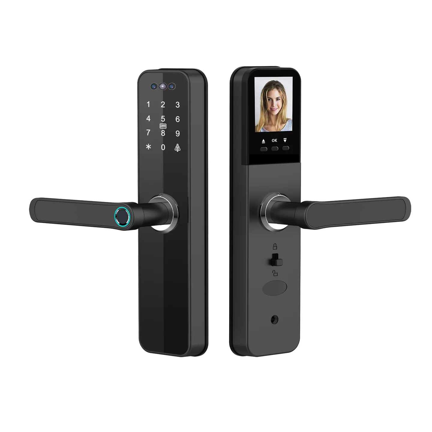 HAPLOCK-Tuya WiFi Smart Door Lock, Fechadura Eletrônica Digital, Reconhecimento Facial, Fechadura de Impressão Digital, Segurança-Proteção