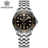 STEELDIVE SD1957 Men's Mechanical Watch 300M Waterproof Super Luminous Ceramic Bezel NH35 Luxury Retro Sea Horse Dive Wristwatch
