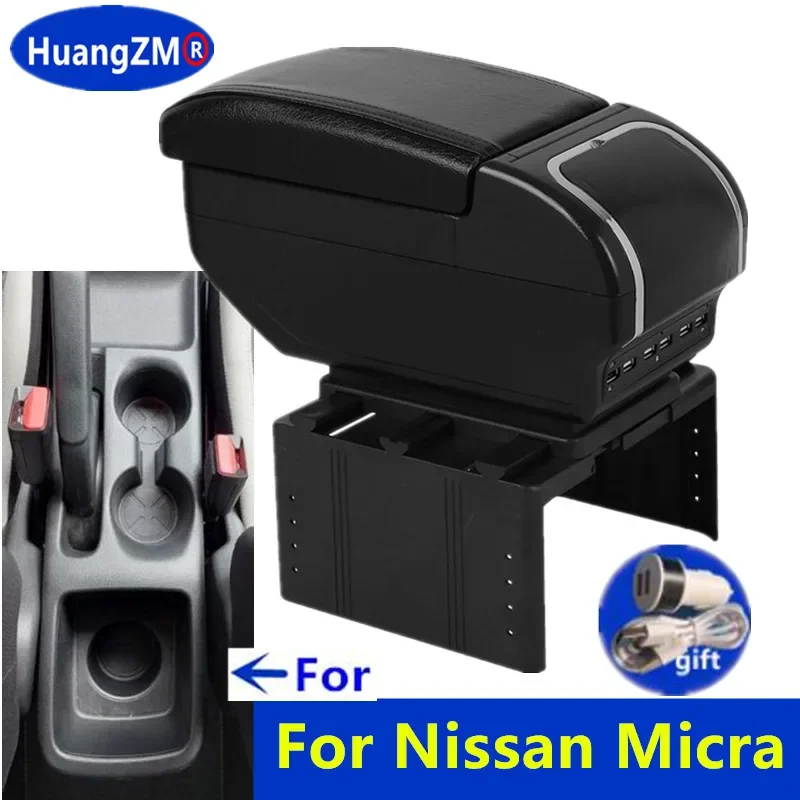 

Для Nissan Micra K14 подлокотник для NISSAN Micra 2020 2021 2022 2023 2024 автомобильный подлокотник ящик для хранения интерьер автомобильные аксессуары