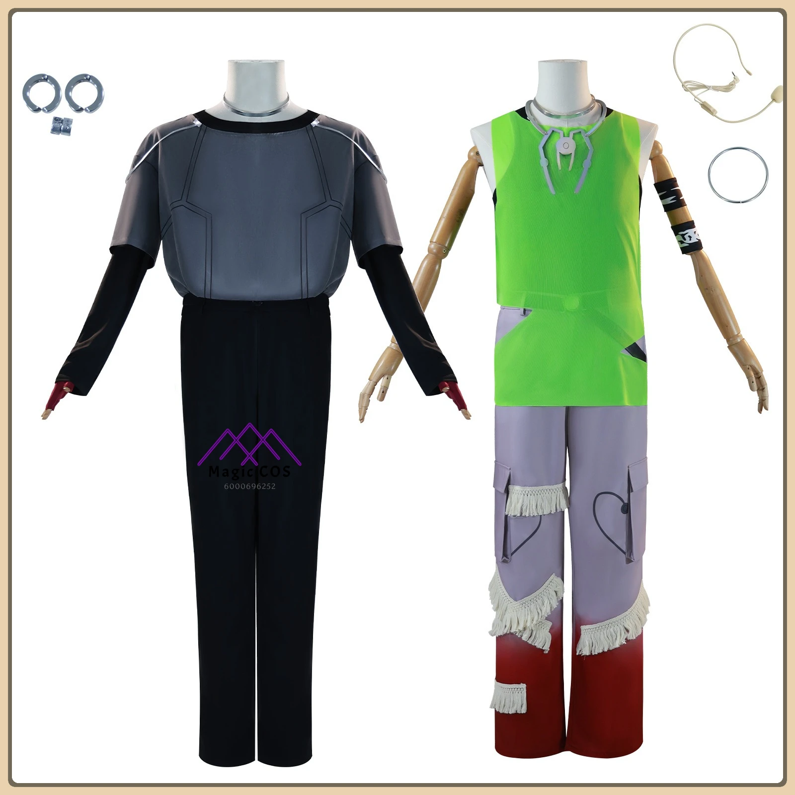 

Anime Alien Stage Luka Cosplay Costume Halloween Green Stage Performance Suit High Quality Anime Clothes for Role Playing