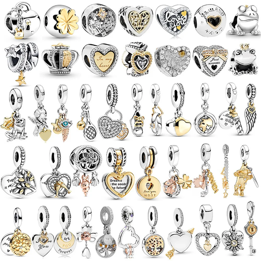 

2024 New Forever me Pendant Alloy Diamond Star Heart Charm Beads For Women Men Pandora DIY Bracelet Necklace Jewelry Accessories