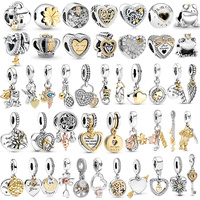 2024 New Forever me Pendant Alloy Diamond Star Heart Charm Beads For Women Men Pandora DIY Bracelet Necklace Jewelry Accessories