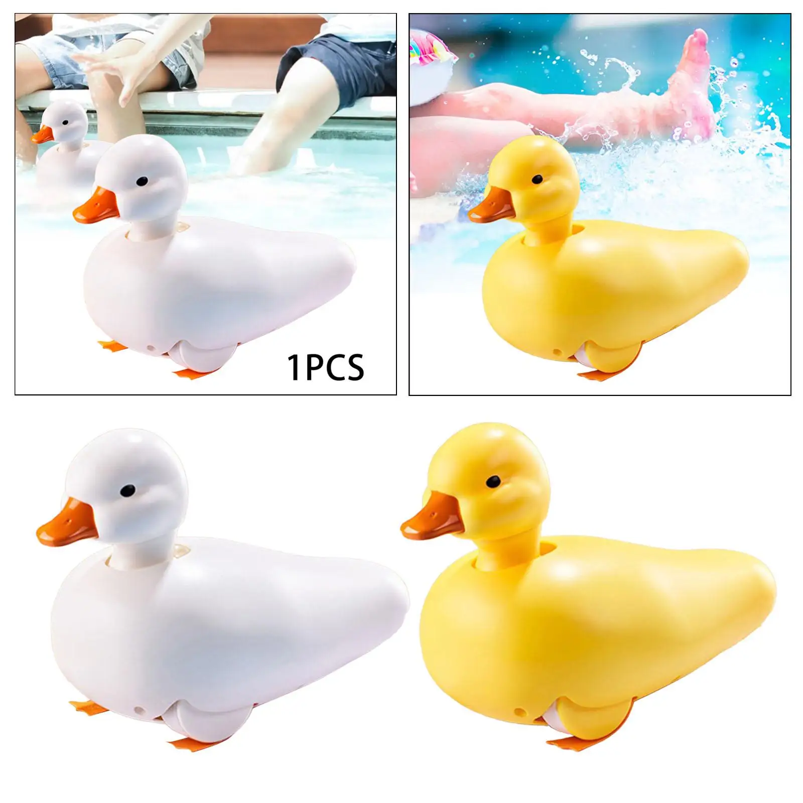 Kids Bath Toy Duck Kids Room Ornament Novelty Submersible Children Toy Float Duck Toy Stocking Stuffers Goodies Bag Filler Gifts