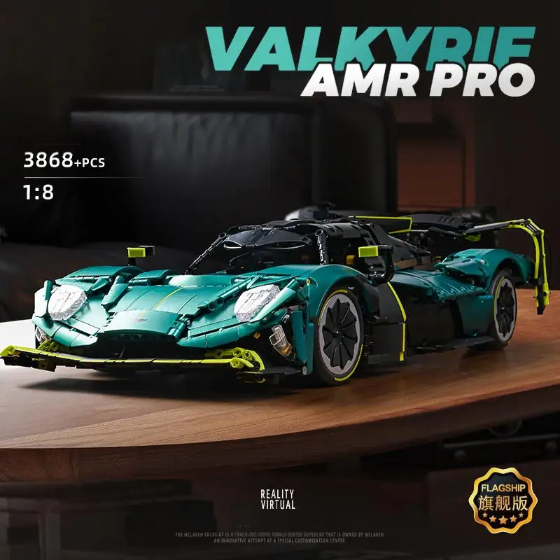 مكعبات بناء سيارات السباق بمقياس 1:8 من ماكلارين، مجموعة نماذج السيارة الخارقة الفنية، لعبة تجميع ميكانيكية ذاتية الصنع لهواة جمع البالغين والأطفال