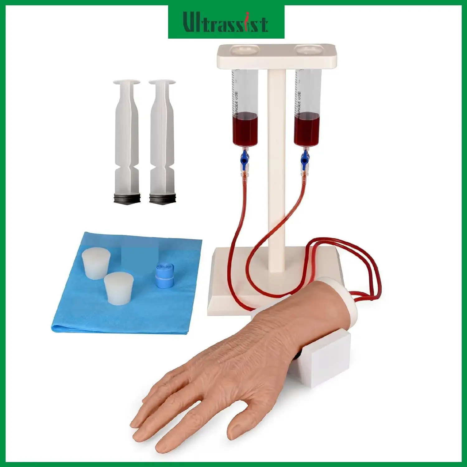 Ultrassist Geriatric IV Training Hand Model Simulated Venipuncture Vein Location Fluid Practice for Medical Student Education