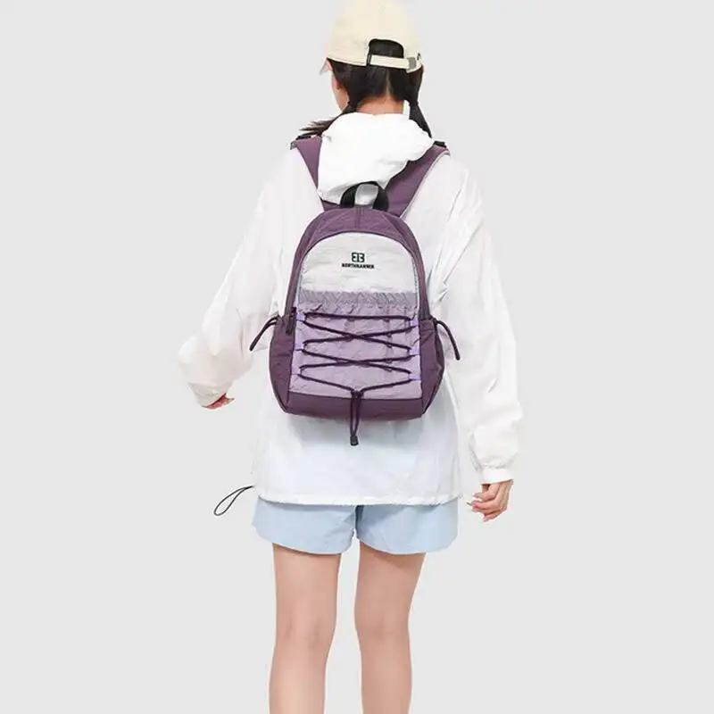 حقيبة ظهر جديدة متدرجة مقاومة للماء من النايلون برباط، جيوب متعددة، أشرطة قابلة للتنفس للتنقل اليومي والسفر غير الرسمي #4