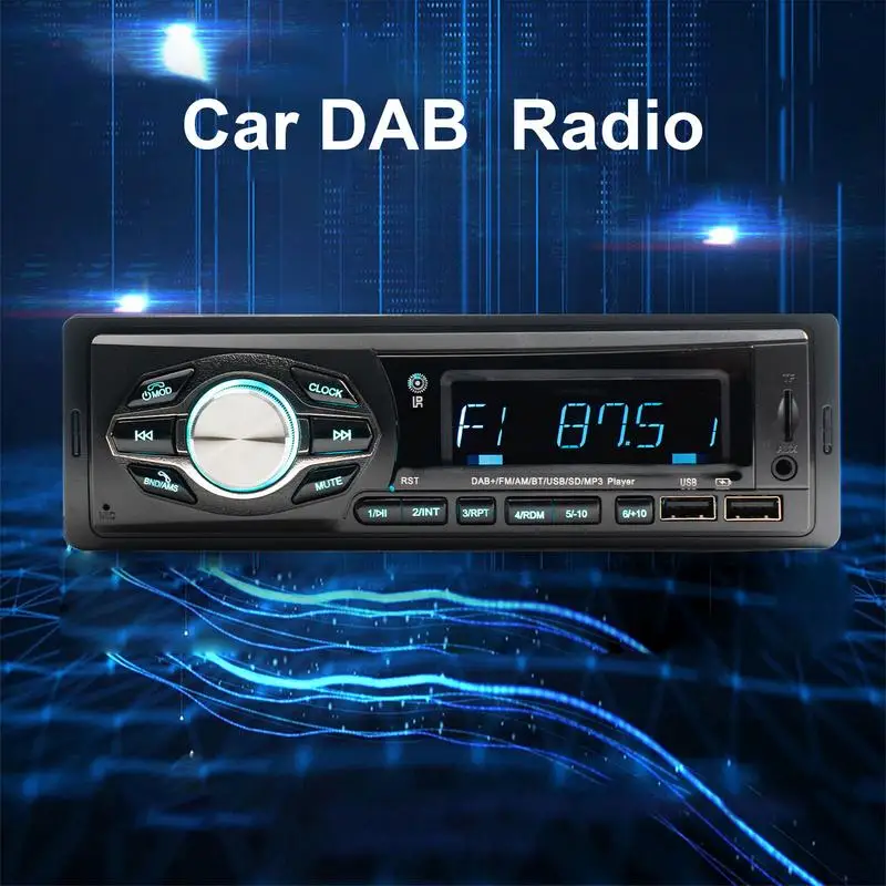 Car Stereo Single Din Audio Systems Car Stereo LCD Single DIN Car Stereo Receiver With BT 5.0 Version FM/AM/DAB Radio For Car