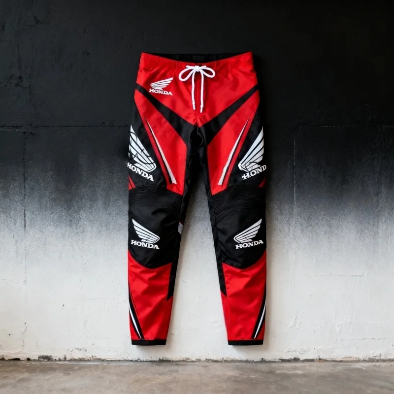 

2026 Модные мужские быстросохнущие брюки Honda для езды на велосипеде на открытом воздухе, пеших прогулок, быстросохнущие дышащие брюки для спорта и отдыха, большие брюки