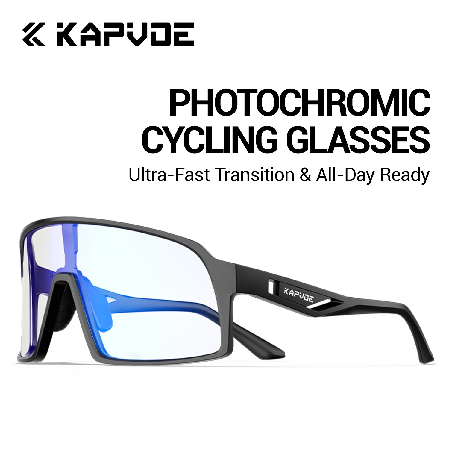 Kapvoe Photochrome Schutzbrille Männer Frauen Reiten Winddichte Brille Outdoor Sportbrillen MTB Rennrad Sonnenbrille Verkauf