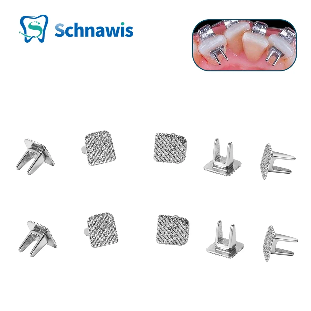 10Pcs Dental Orthodontic Lingual Button Direct Bond Eyelet Round Bondable Hinge Tongue Tamers Traction Hook Orthodont Materiales