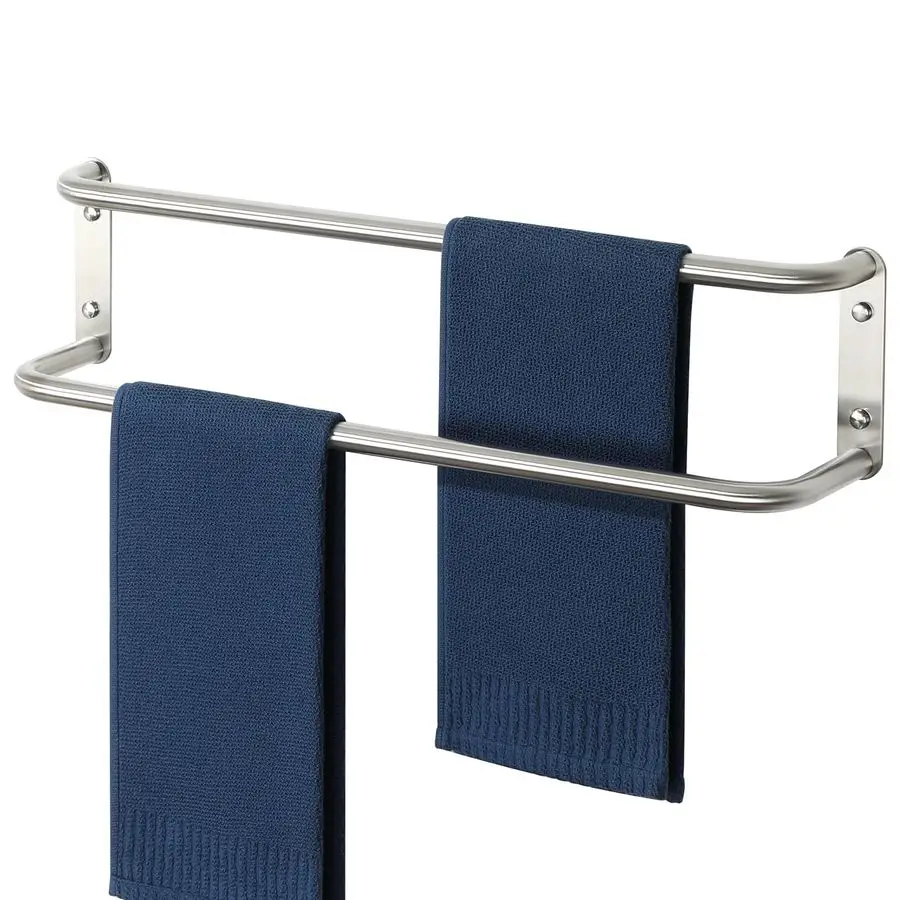 

Double Towel Bar,24 Inch Towel Racks for Bathroom, SUS304 Stainless Steel Towel Bar for Bathroom Wall,Quick Drying Bathroom Towe